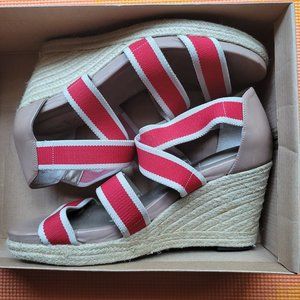 Me Too sandals.  Size 12. Red & beige